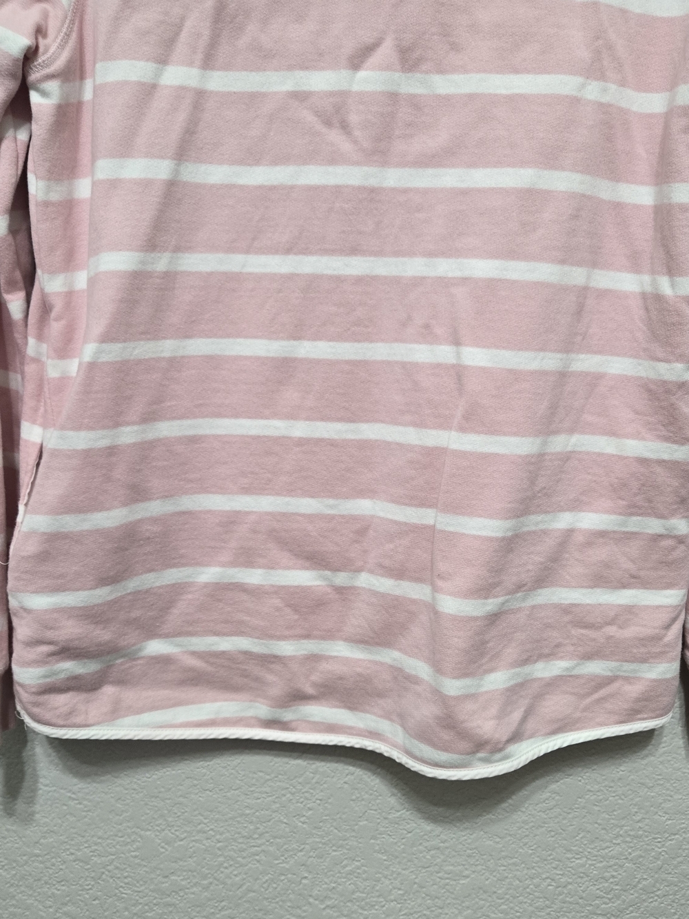 Woolovers Pink & White Striped Half-Zip Pullover Size S - Picture 8 of 11